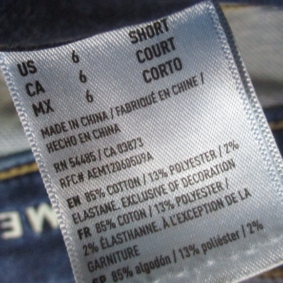 American Eagle Jeans Womens 6 Short Dark Wash High Rise Jegging Distressed Denim - Picture 9 of 9